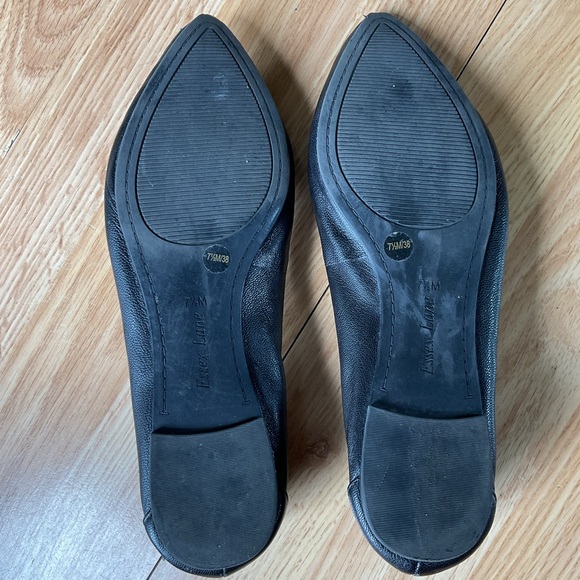 Essex Lane El-Aleanor Black Leather Pointy Loafers Size 7.5 M - Picture 7 of 9